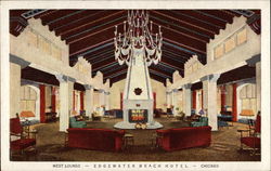 West Lounge - Edgewater Beach Hotel Chicago, IL Postcard Postcard
