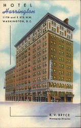 Harrington Hotel, 11th and E. Sts., N.W Washington, DC Washington DC Postcard Postcard
