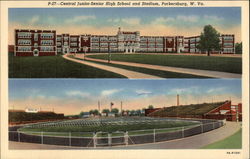 Central Junior-Senior High School and Stadium Parkersburg, WV Postcard Postcard