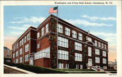 Washinton and Irving High School Postcard