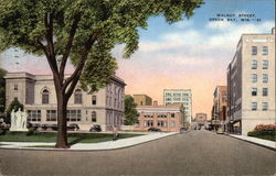 Looking Up Walnut Street Postcard