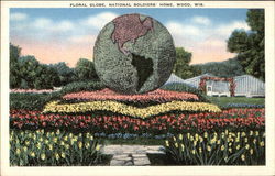 Floral Globe, National Soldiers' Home Postcard