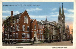 Marquette University and Gesu Church Milwaukee, WI Postcard Postcard