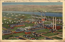 Oil Refining Plant Deer Park, TX Postcard Postcard
