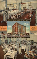 New Michigan Hotel and Harry Block's Restaurant Chicago, IL Postcard Postcard