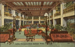 Lobby, Davenport Hotel Spokane, WA Postcard Postcard