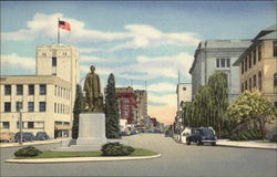 Statue of Abraham Lincoln at Main and Monroe Streets Postcard