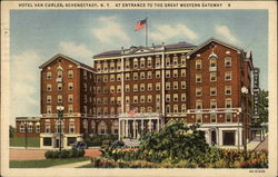 Hotel Van Curler, at Entrance to the Great Western Gateway Schenectady, NY Postcard Postcard