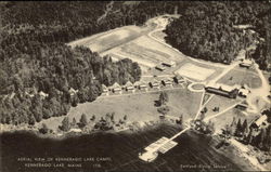 Aerial View of Kennebago Lake Camps Postcard