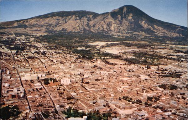 Aerial View of the City San Salvador El Salvador Central America