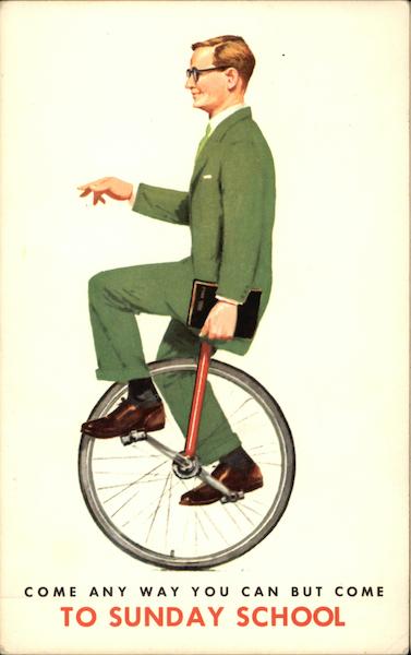 Man on Unicycle Religious