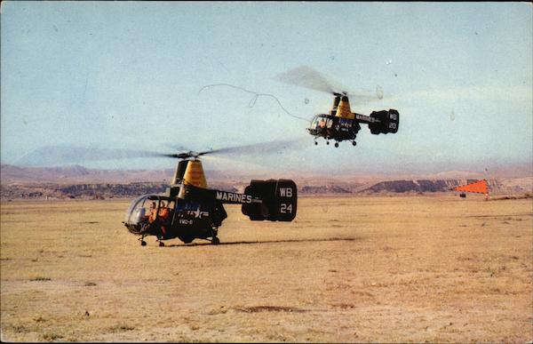 A Pair of HOK Helicopters Marines
