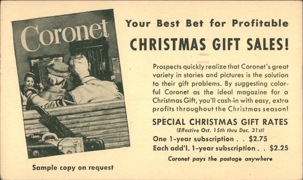 Special Christmas Gift Rates, The Franklin Square Agency New York