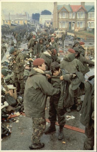 Prisoners are Frisked and Moved to Temporary Camps