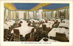 Hotel Champlain - Dining Room Chicoutimi, QC Canada Quebec Postcard Postcard