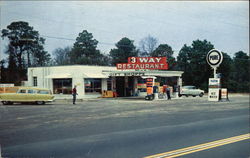 3-Way Restaurants Postcard