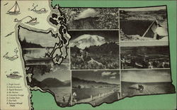 Washington State Invites a Million! Yakima, WA Postcard 