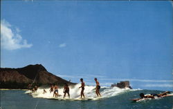 Surfing in Waikiki Honolulu, HI Postcard Postcard