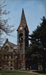 Old Chapel, famous landmark on campus of University of Massachusetts Amherst, MA Postcard Postcard