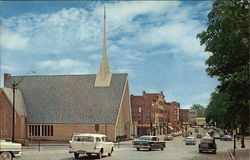 Edwards Congregational Church on Main Street Postcard