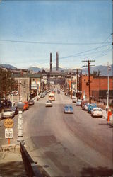 View of Business Section Postcard