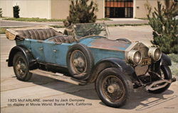 1925 McFarlane Owned by Jack Dempsey, Movie World Buena Park, CA Cars Postcard Postcard