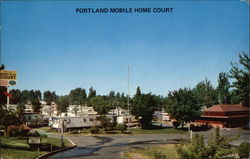 Portland Mobile Home Court Postcard