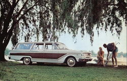 "63 Ford Fairlane Squire Wagon Postcard