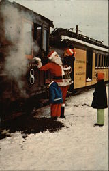 Edaville Railroad in Snow South Carver, MA Postcard Postcard