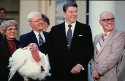 Ronald Regan Being Presented with a Thanksgiving Turkey Ronald Regan Being Presented with a Thanksgiving Turkey