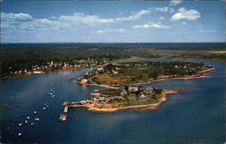 Airview of the Cape Cape Porpoise, ME Postcard Postcard