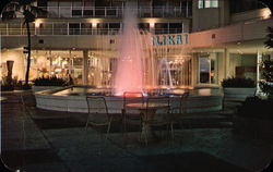 Dancing Fountain at night at the Ilikai Hotel Postcard