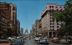 Juarez Avenue and the Revolution Monument Postcard