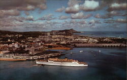 Honolulu Harbor Postcard
