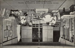 Rakusan Tsuchiya At His Studio of Woodblock Printing Postcard