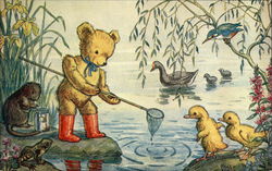 "Caught A Tadpole, Teddy?" by Molly Brett "Caught A Tadpole, Teddy?" by Molly Brett