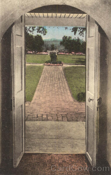 Archway showing view of Monticello Virginia