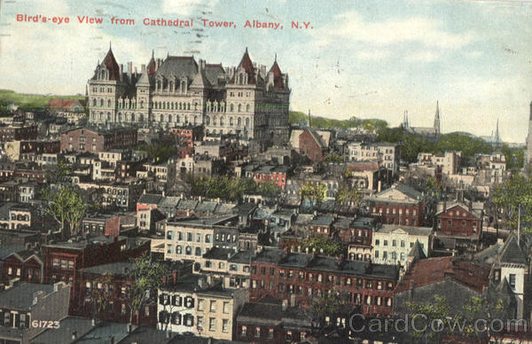 Bird's Eye View From Cathedral Tower Albany New York