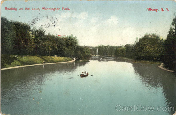 Boating On The Lake, Washington Park Albany New York