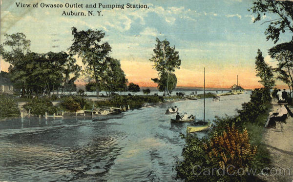 View Of Owasco Outlet And Pumping Station Auburn New York