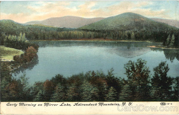 Early Morning On Mirror Lake, Adirondack Mountains Adirondacks New York