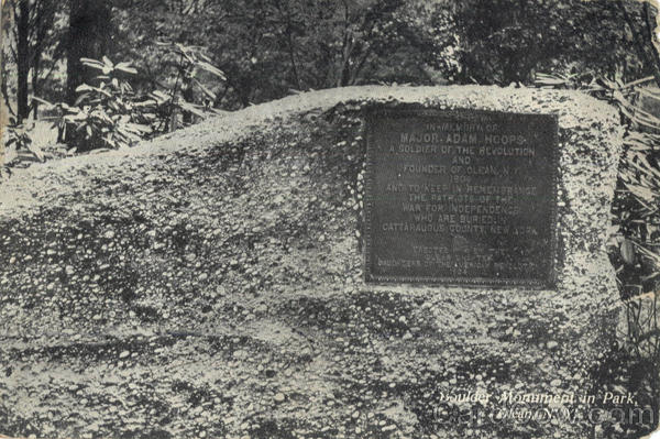 Boulder Monument in Park Olean New York