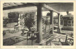 Veranda In A Private Home Los Angeles, CA Postcard Postcard