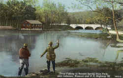 Trout Fishing at Bennett Spring State Park Postcard