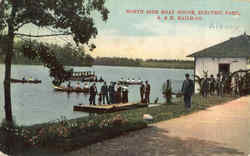 North Side Boat House, Electric park Postcard