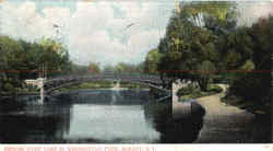 Bridge Over Lake In Washington Park Postcard