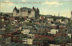 Bird's Eye View From Cathedral Tower Albany, NY Postcard Postcard