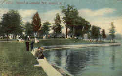 Seawall At Lakeside Park Auburn, NY Postcard Postcard