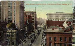 Main Street Looking North From Seneca Street Postcard