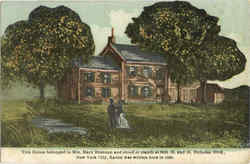 This House Belonged To Mrs. Mary Brennen Postcard